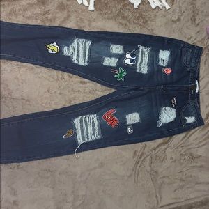 high waisted jeans .